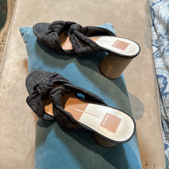 Dolce vita 10M sandal grey knotted fabric round corded rope heels - Picture 8 of 9